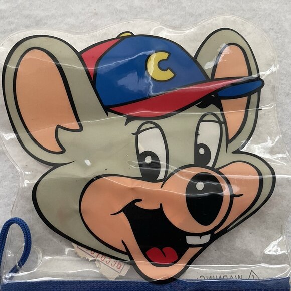 Chuck E Cheese Plastic Zip Up Pouch Bag With Tickets Blue Face 2000’s - Picture 3 of 15